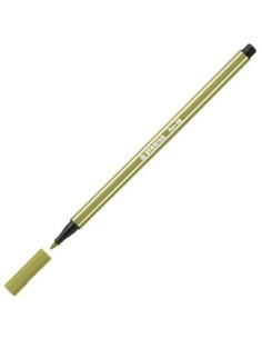 C 10 ROTULADOR STABILO PEN 68 VERDE TIERRA Nº63 PUNTA 10MM